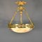 Antique Napoleon III French Empire Chandelier in Bronze and Alabaster, Image 3