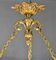Lámpara de araña Napoleón III del Imperio francés antigua de bronce y alabastro, Imagen 10
