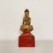 Burmesischer Künstler, Sitzender Mandalay Buddha, 1890er, Vergoldetes Holz & Lack 1