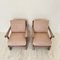 Set of German Art Deco Upholstered Oak Lounge Chairs, 1920s 14