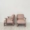 Set of German Art Deco Upholstered Oak Lounge Chairs, 1920s 6
