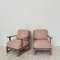 German Art Deco Upholstered Oak Lounge Chairs, 1920s, Set of 2 1