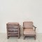 Set of German Art Deco Upholstered Oak Lounge Chairs, 1920s 7