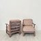 Set of German Art Deco Upholstered Oak Lounge Chairs, 1920s 12
