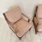 Set of German Art Deco Upholstered Oak Lounge Chairs, 1920s 13