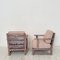 Set of German Art Deco Upholstered Oak Lounge Chairs, 1920s 15