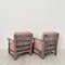 German Art Deco Upholstered Oak Lounge Chairs, 1920s, Set of 2 10
