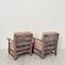 German Art Deco Upholstered Oak Lounge Chairs, 1920s, Set of 2, Image 10