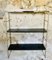 Mid-Century Adjustable Brass and Metal Wall-Mounted Shelf, 1960s 1