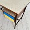 Small Mid-Century Italian Desk in Metal, Walnut and Formica by Gio Ponti, 1950s 4