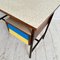 Small Mid-Century Italian Desk in Metal, Walnut and Formica by Gio Ponti, 1950s, Image 4