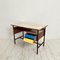 Small Mid-Century Italian Desk in Metal, Walnut and Formica by Gio Ponti, 1950s 10