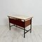 Small Mid-Century Italian Desk in Metal, Walnut and Formica by Gio Ponti, 1950s 9