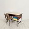 Kleiner Italienischer Mid-Century Schreibtisch aus Metall, Nussholz & Formica von Gio Ponti, 1950er 5