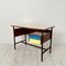 Small Mid-Century Italian Desk in Metal, Walnut and Formica by Gio Ponti, 1950s 1