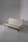 Vintage Modernist Danish Sofa in White Bouclé, 1950s 1