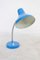 Blue Gooseneck Table Lamp from Szarvasi, 1970s 6