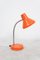 Orangefarbene Tischlampe mit Schwanenhals, 1970er 1