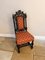 Antique Victorian Carved Oak Dining Chairs, 1880s, Set of 6 6