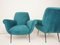 Italian Armchairs in Blue Velvet, 1950, Set of 2 4