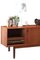 Credenza in teak con ante scorrevoli e mobile bar, Danimarca, anni '60, Immagine 5