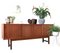 Credenza in teak con ante scorrevoli e mobile bar, Danimarca, anni '60, Immagine 7