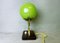 Art Deco Green Glass and Marble Base Desk Lamp, 1940s, Image 7