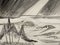 Heinrich Heuser, Reti da pesca sulla spiaggia, 1950, Inchiostro e acquerello, Immagine 1