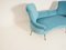 Blaues Vintage Sofa von Gigi Radice, 1950 5