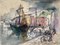 Heinrich Heuser, Unfinished Study of a Harbor View, Port of Ischia, 1950, Watercolor, Image 5