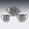 19th Century Chinese Silver Cherry Blossom Tea Set by Wang Hing, 1890s, Set of 3 58