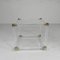 Hollywood Regency Coffee Table Acrylic Glass in Glass & Brass, 1970s, Image 5