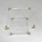 Hollywood Regency Coffee Table Acrylic Glass in Glass & Brass, 1970s 10