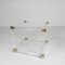 Hollywood Regency Coffee Table Acrylic Glass in Glass & Brass, 1970s, Image 7