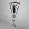 Standing Steel Coat Rack with Beech Knobs and Mirror, 1950s 13