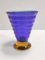 Postmoderne Vase aus Muranoglas in Blau & Gelb von Cá dei Vetrai, Italien, 1970er 4