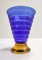 Postmoderne Vase aus Muranoglas in Blau & Gelb von Cá dei Vetrai, Italien, 1970er 1