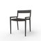 Chaise de Salle à Manger Collector Nihon en Tissu Noir et Chêne Noir par Francesco Zonca Studio 1