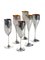 Vermail Silver and Gold Goblets, 1980s, Set of 6 1