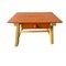 19th Century Spanish Tocinera Table with Drawer on the Wist in Orange and Yellow 1