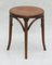 Mid-Century Bentwood Stool with Wooden Seat, 1950s, Image 5