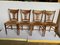 Vintage Rustic Chairs in Wood, 1890s, Set of 4 1