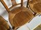 Sedie vintage rustiche in legno, fine XIX secolo, set di 4, Immagine 8