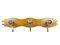 Attaccapanni Wall Coat Rack in Walnut & Burnished Brass by Sergio Mazza for Artemide, 1960s 2