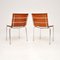 Vintage Italian Leather & Chrome Stripe Chairs by Giancarlo Vegni, 1970s, Set of 2 4