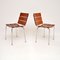 Vintage Italian Leather & Chrome Stripe Chairs by Giancarlo Vegni, 1970s, Set of 2, Image 3