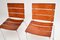 Vintage Italian Leather & Chrome Stripe Chairs by Giancarlo Vegni, 1970s, Set of 2, Image 7