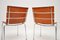 Italienische Vintage Leder & Chrom Gestreifte Stühle von Giancarlo Vegni, 1970er, 2er Set 5