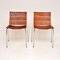 Vintage Italian Leather & Chrome Stripe Chairs by Giancarlo Vegni, 1970s, Set of 2 2