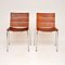 Vintage Italian Leather & Chrome Stripe Chairs by Giancarlo Vegni, 1970s, Set of 2, Image 2